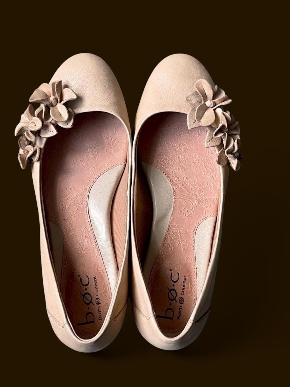 b.o.c. blush floral ballet flats